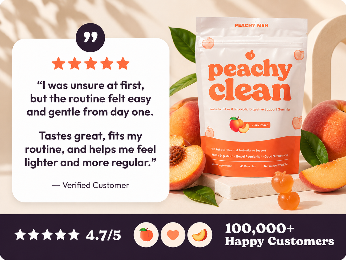 Peachy Clean™ Pre+Probiotic Fibre Gummies